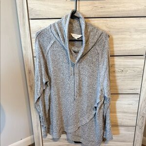 Market & Spruce Gray cowl neck top